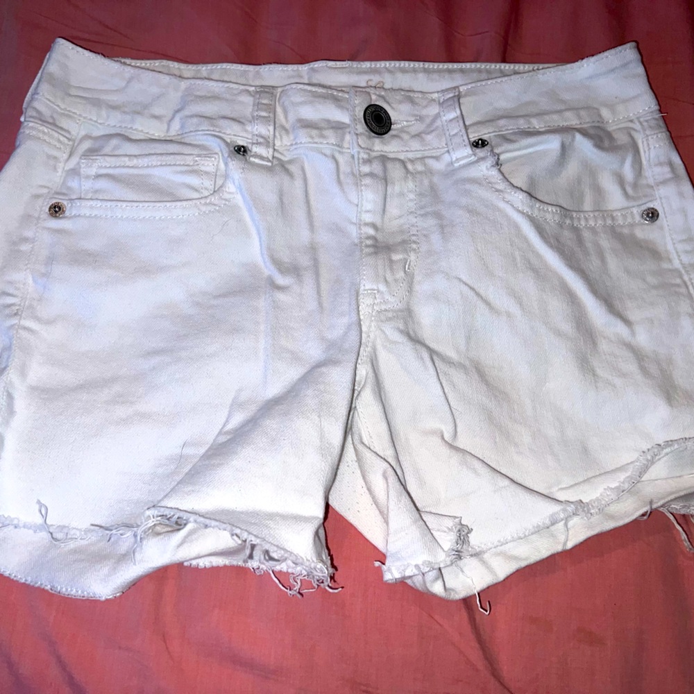 American Eagle White Denim Shorts